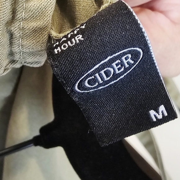 Cider Three Pockets On Front knot Strap Olive Green Women's Overalls Size M - Picture 7 of 7